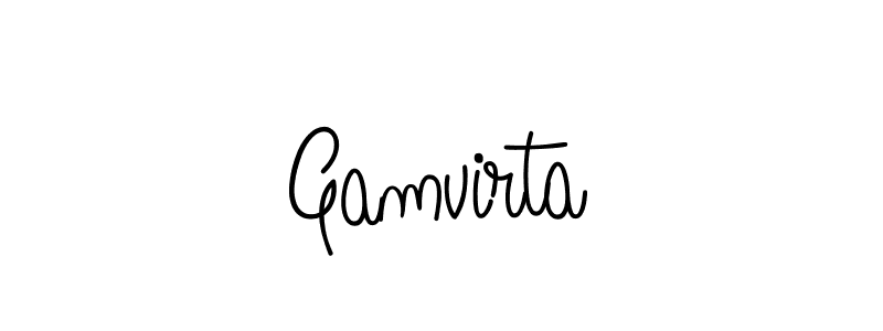 if you are searching for the best signature style for your name Gamvirta. so please give up your signature search. here we have designed multiple signature styles  using Angelique-Rose-font-FFP. Gamvirta signature style 5 images and pictures png