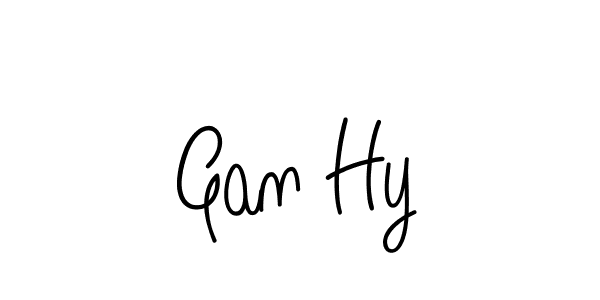 Design your own signature with our free online signature maker. With this signature software, you can create a handwritten (Angelique-Rose-font-FFP) signature for name Gan Hy. Gan Hy signature style 5 images and pictures png