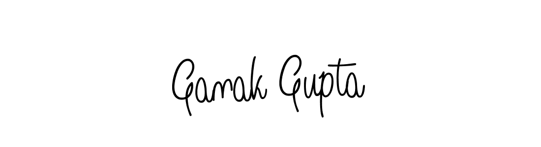 Use a signature maker to create a handwritten signature online. With this signature software, you can design (Angelique-Rose-font-FFP) your own signature for name Ganak Gupta. Ganak Gupta signature style 5 images and pictures png