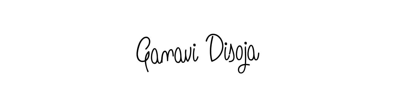 How to make Ganavi Disoja name signature. Use Angelique-Rose-font-FFP style for creating short signs online. This is the latest handwritten sign. Ganavi Disoja signature style 5 images and pictures png