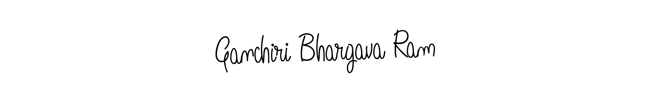 You should practise on your own different ways (Angelique-Rose-font-FFP) to write your name (Ganchiri Bhargava Ram) in signature. don't let someone else do it for you. Ganchiri Bhargava Ram signature style 5 images and pictures png