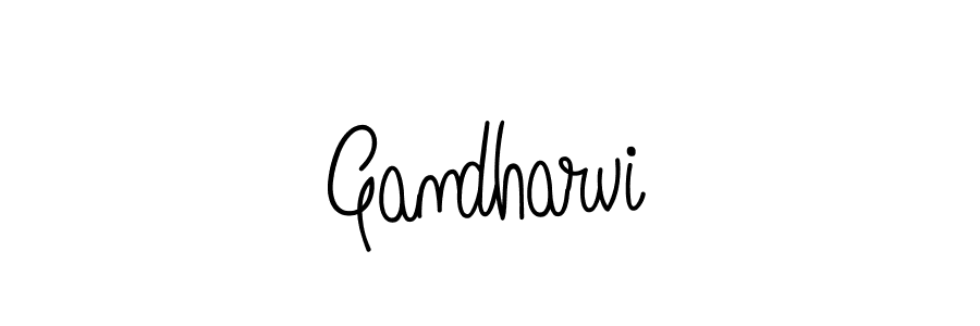 Use a signature maker to create a handwritten signature online. With this signature software, you can design (Angelique-Rose-font-FFP) your own signature for name Gandharvi. Gandharvi signature style 5 images and pictures png