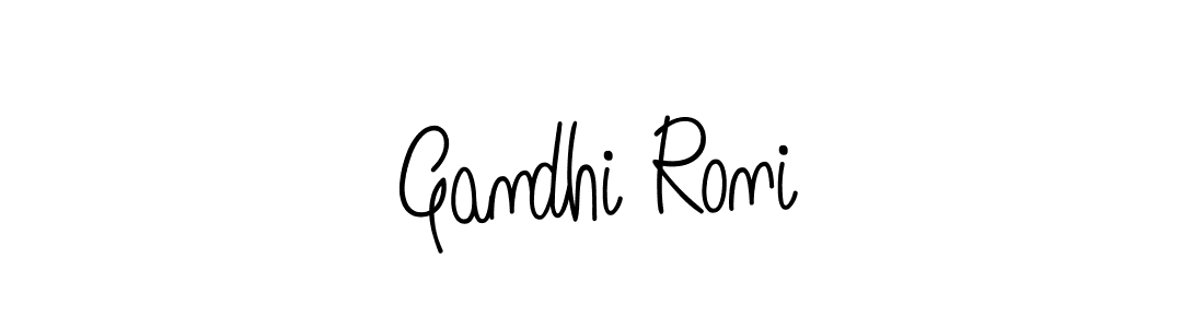 You should practise on your own different ways (Angelique-Rose-font-FFP) to write your name (Gandhi Roni) in signature. don't let someone else do it for you. Gandhi Roni signature style 5 images and pictures png