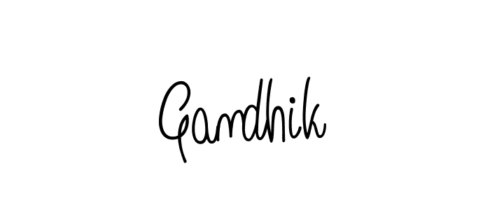 Gandhik stylish signature style. Best Handwritten Sign (Angelique-Rose-font-FFP) for my name. Handwritten Signature Collection Ideas for my name Gandhik. Gandhik signature style 5 images and pictures png