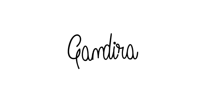 Use a signature maker to create a handwritten signature online. With this signature software, you can design (Angelique-Rose-font-FFP) your own signature for name Gandira. Gandira signature style 5 images and pictures png