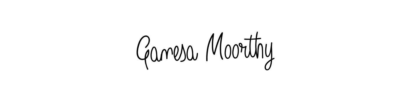 How to make Ganesa Moorthy name signature. Use Angelique-Rose-font-FFP style for creating short signs online. This is the latest handwritten sign. Ganesa Moorthy signature style 5 images and pictures png
