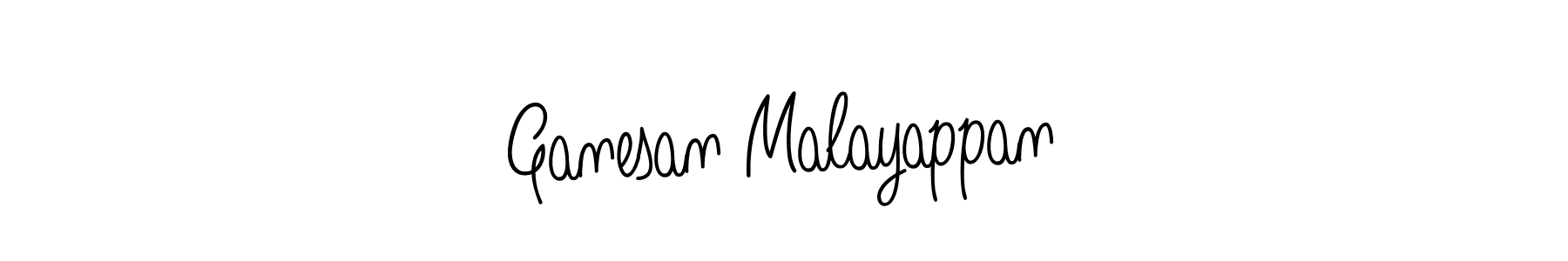 Use a signature maker to create a handwritten signature online. With this signature software, you can design (Angelique-Rose-font-FFP) your own signature for name Ganesan Malayappan. Ganesan Malayappan signature style 5 images and pictures png