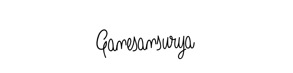 Also we have Ganesansurya name is the best signature style. Create professional handwritten signature collection using Angelique-Rose-font-FFP autograph style. Ganesansurya signature style 5 images and pictures png