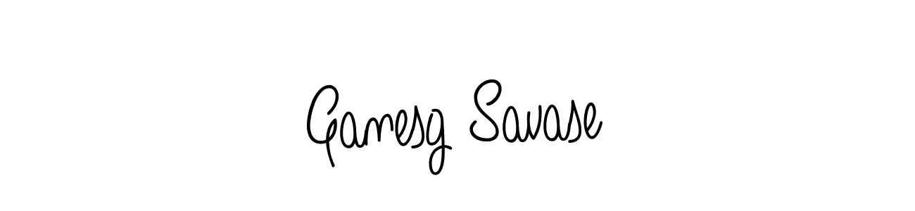 Design your own signature with our free online signature maker. With this signature software, you can create a handwritten (Angelique-Rose-font-FFP) signature for name Ganesg Savase. Ganesg Savase signature style 5 images and pictures png