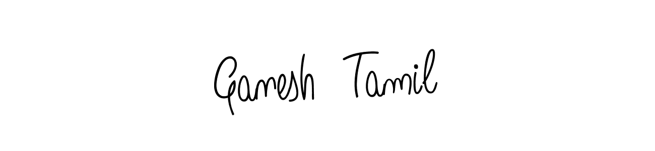 Also we have Ganesh  Tamil name is the best signature style. Create professional handwritten signature collection using Angelique-Rose-font-FFP autograph style. Ganesh  Tamil signature style 5 images and pictures png