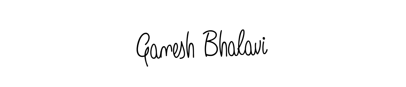 Use a signature maker to create a handwritten signature online. With this signature software, you can design (Angelique-Rose-font-FFP) your own signature for name Ganesh Bhalavi. Ganesh Bhalavi signature style 5 images and pictures png