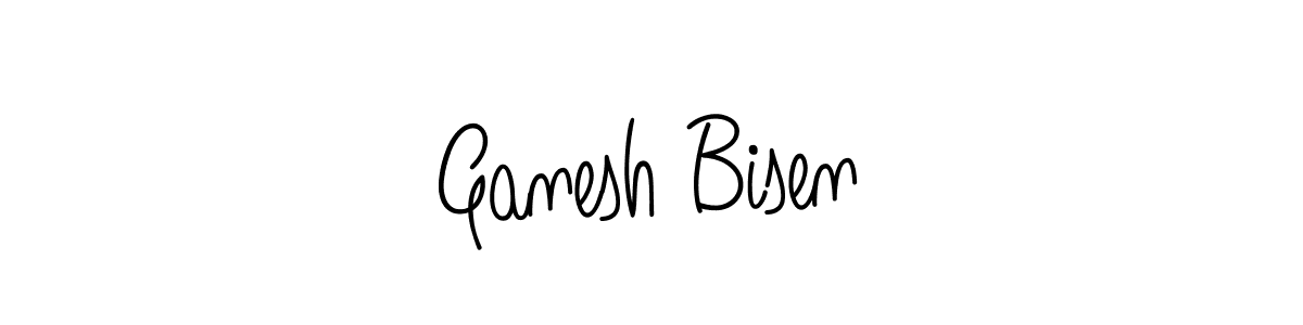 Design your own signature with our free online signature maker. With this signature software, you can create a handwritten (Angelique-Rose-font-FFP) signature for name Ganesh Bisen. Ganesh Bisen signature style 5 images and pictures png