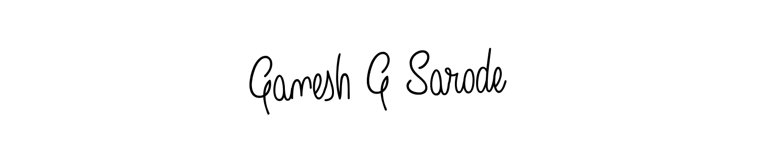 Design your own signature with our free online signature maker. With this signature software, you can create a handwritten (Angelique-Rose-font-FFP) signature for name Ganesh G Sarode. Ganesh G Sarode signature style 5 images and pictures png