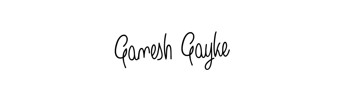 Make a beautiful signature design for name Ganesh Gayke. With this signature (Angelique-Rose-font-FFP) style, you can create a handwritten signature for free. Ganesh Gayke signature style 5 images and pictures png