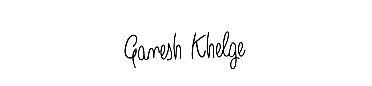 Design your own signature with our free online signature maker. With this signature software, you can create a handwritten (Angelique-Rose-font-FFP) signature for name Ganesh Khelge. Ganesh Khelge signature style 5 images and pictures png