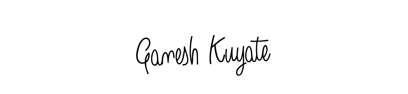 The best way (Angelique-Rose-font-FFP) to make a short signature is to pick only two or three words in your name. The name Ganesh Kuyate include a total of six letters. For converting this name. Ganesh Kuyate signature style 5 images and pictures png