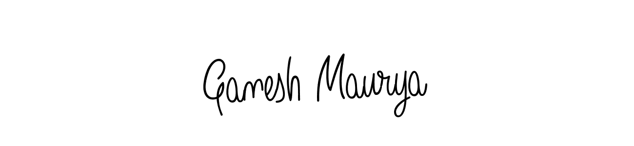 Design your own signature with our free online signature maker. With this signature software, you can create a handwritten (Angelique-Rose-font-FFP) signature for name Ganesh Maurya. Ganesh Maurya signature style 5 images and pictures png