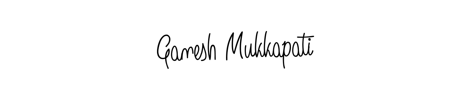 The best way (Angelique-Rose-font-FFP) to make a short signature is to pick only two or three words in your name. The name Ganesh Mukkapati include a total of six letters. For converting this name. Ganesh Mukkapati signature style 5 images and pictures png