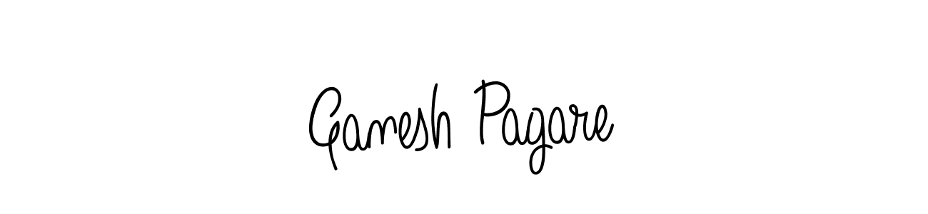 Make a beautiful signature design for name Ganesh Pagare. With this signature (Angelique-Rose-font-FFP) style, you can create a handwritten signature for free. Ganesh Pagare signature style 5 images and pictures png