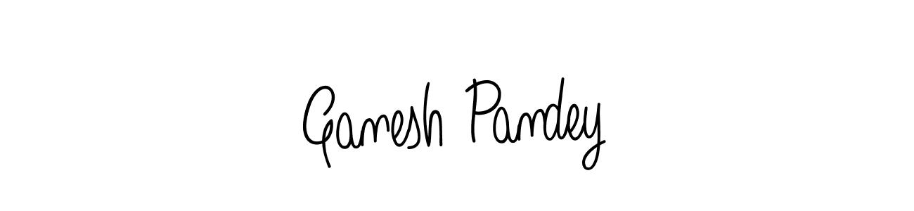 Use a signature maker to create a handwritten signature online. With this signature software, you can design (Angelique-Rose-font-FFP) your own signature for name Ganesh Pandey. Ganesh Pandey signature style 5 images and pictures png