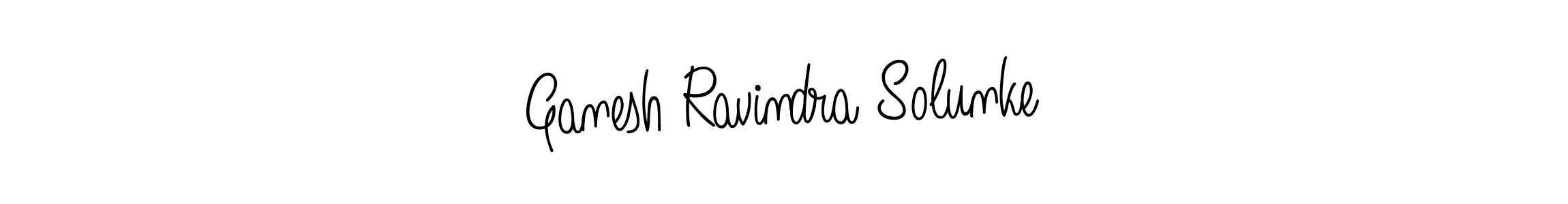Ganesh Ravindra Solunke stylish signature style. Best Handwritten Sign (Angelique-Rose-font-FFP) for my name. Handwritten Signature Collection Ideas for my name Ganesh Ravindra Solunke. Ganesh Ravindra Solunke signature style 5 images and pictures png