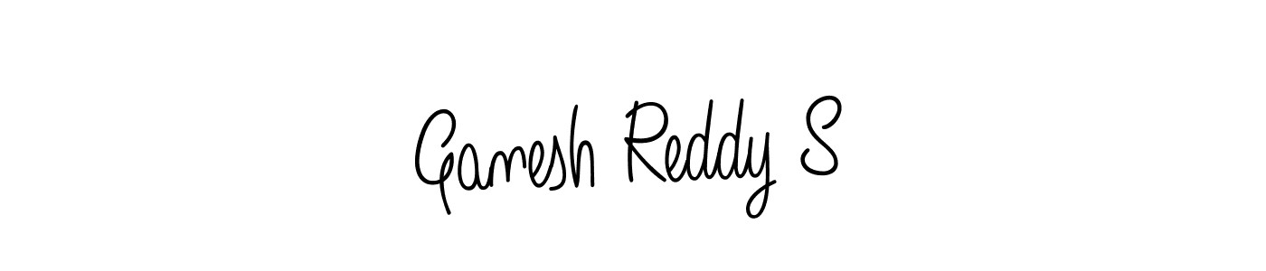 You should practise on your own different ways (Angelique-Rose-font-FFP) to write your name (Ganesh Reddy S) in signature. don't let someone else do it for you. Ganesh Reddy S signature style 5 images and pictures png