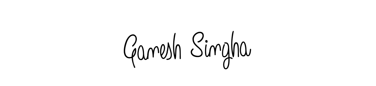 Use a signature maker to create a handwritten signature online. With this signature software, you can design (Angelique-Rose-font-FFP) your own signature for name Ganesh Singha. Ganesh Singha signature style 5 images and pictures png