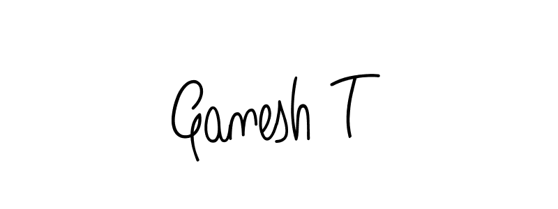 You should practise on your own different ways (Angelique-Rose-font-FFP) to write your name (Ganesh T) in signature. don't let someone else do it for you. Ganesh T signature style 5 images and pictures png