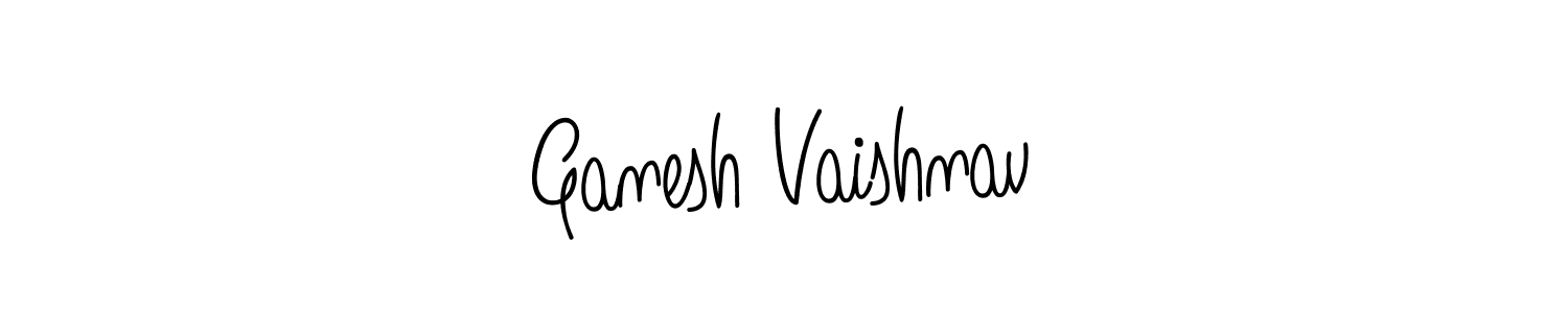 The best way (Angelique-Rose-font-FFP) to make a short signature is to pick only two or three words in your name. The name Ganesh Vaishnav include a total of six letters. For converting this name. Ganesh Vaishnav signature style 5 images and pictures png