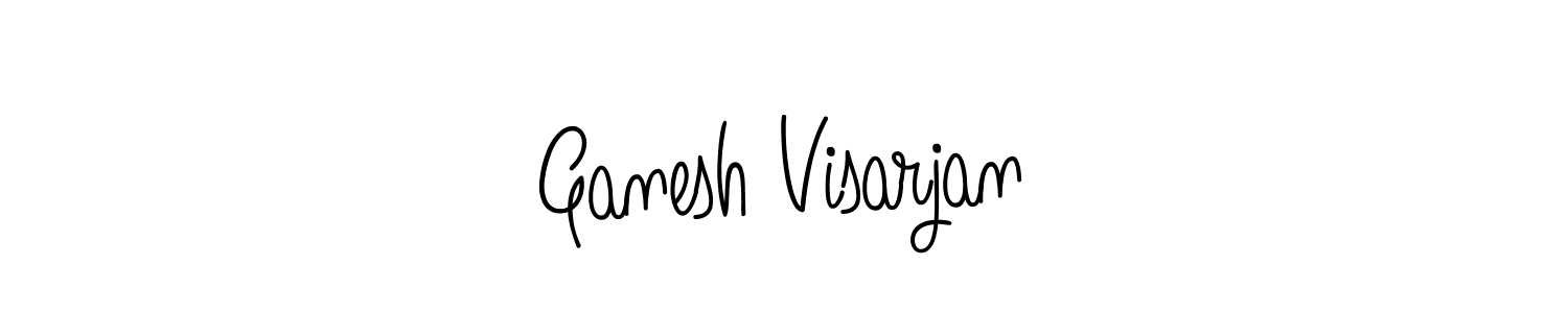 Make a beautiful signature design for name Ganesh Visarjan. With this signature (Angelique-Rose-font-FFP) style, you can create a handwritten signature for free. Ganesh Visarjan signature style 5 images and pictures png