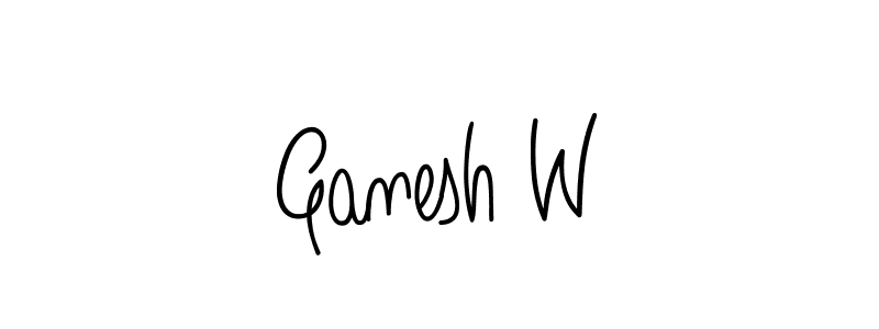 Once you've used our free online signature maker to create your best signature Angelique-Rose-font-FFP style, it's time to enjoy all of the benefits that Ganesh W name signing documents. Ganesh W signature style 5 images and pictures png