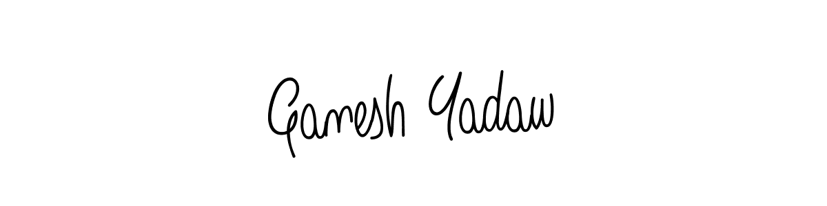 Use a signature maker to create a handwritten signature online. With this signature software, you can design (Angelique-Rose-font-FFP) your own signature for name Ganesh Yadaw. Ganesh Yadaw signature style 5 images and pictures png