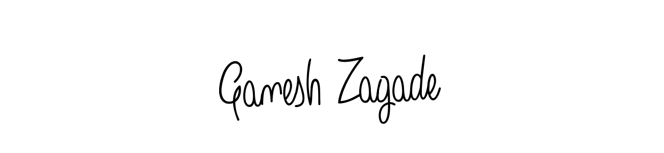 Use a signature maker to create a handwritten signature online. With this signature software, you can design (Angelique-Rose-font-FFP) your own signature for name Ganesh Zagade. Ganesh Zagade signature style 5 images and pictures png