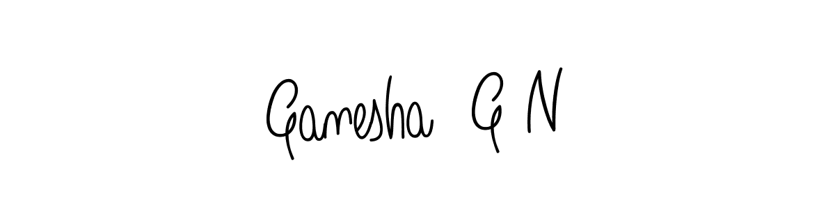Design your own signature with our free online signature maker. With this signature software, you can create a handwritten (Angelique-Rose-font-FFP) signature for name Ganesha  G N. Ganesha  G N signature style 5 images and pictures png