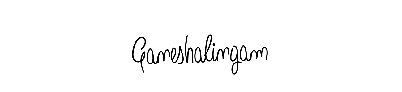 Use a signature maker to create a handwritten signature online. With this signature software, you can design (Angelique-Rose-font-FFP) your own signature for name Ganeshalingam. Ganeshalingam signature style 5 images and pictures png