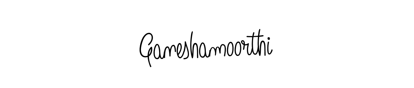 The best way (Angelique-Rose-font-FFP) to make a short signature is to pick only two or three words in your name. The name Ganeshamoorthi include a total of six letters. For converting this name. Ganeshamoorthi signature style 5 images and pictures png