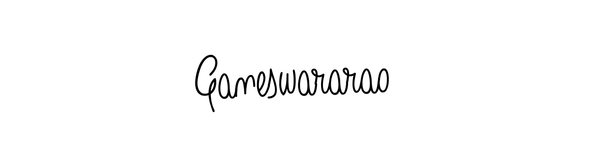 You should practise on your own different ways (Angelique-Rose-font-FFP) to write your name (Ganeswararao) in signature. don't let someone else do it for you. Ganeswararao signature style 5 images and pictures png