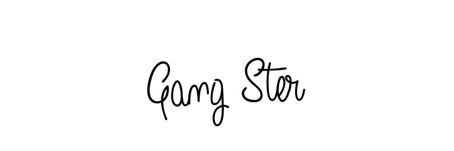 Use a signature maker to create a handwritten signature online. With this signature software, you can design (Angelique-Rose-font-FFP) your own signature for name Gang Ster. Gang Ster signature style 5 images and pictures png