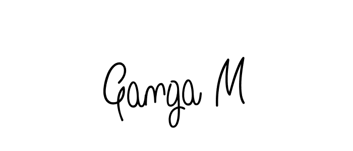 Create a beautiful signature design for name Ganga M. With this signature (Angelique-Rose-font-FFP) fonts, you can make a handwritten signature for free. Ganga M signature style 5 images and pictures png