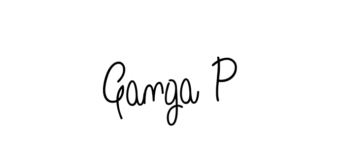 You should practise on your own different ways (Angelique-Rose-font-FFP) to write your name (Ganga P) in signature. don't let someone else do it for you. Ganga P signature style 5 images and pictures png