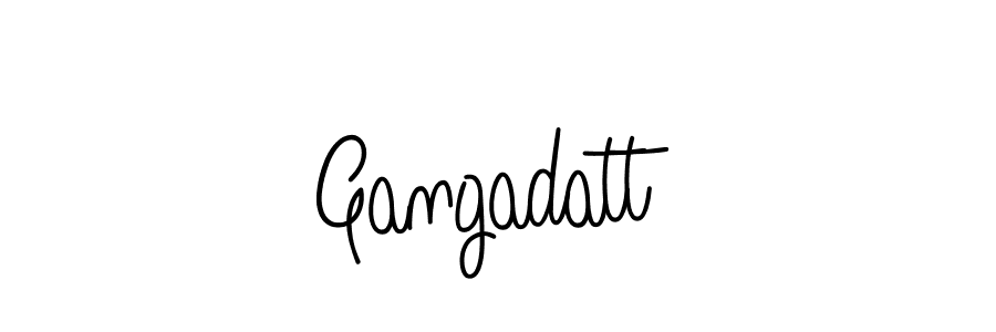 Design your own signature with our free online signature maker. With this signature software, you can create a handwritten (Angelique-Rose-font-FFP) signature for name Gangadatt. Gangadatt signature style 5 images and pictures png