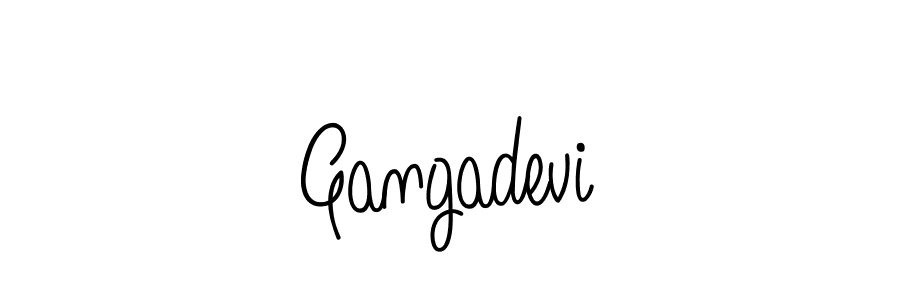 How to make Gangadevi name signature. Use Angelique-Rose-font-FFP style for creating short signs online. This is the latest handwritten sign. Gangadevi signature style 5 images and pictures png