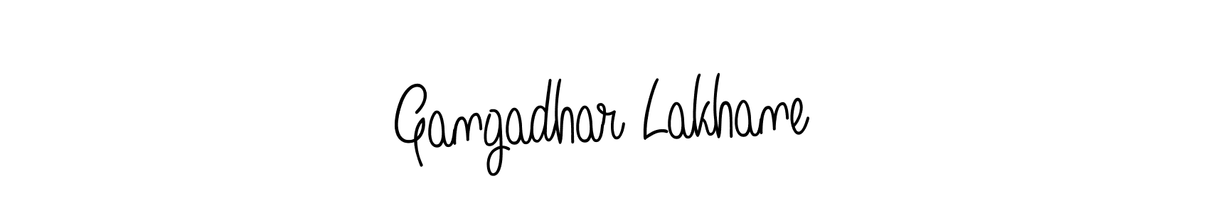 Use a signature maker to create a handwritten signature online. With this signature software, you can design (Angelique-Rose-font-FFP) your own signature for name Gangadhar Lakhane. Gangadhar Lakhane signature style 5 images and pictures png