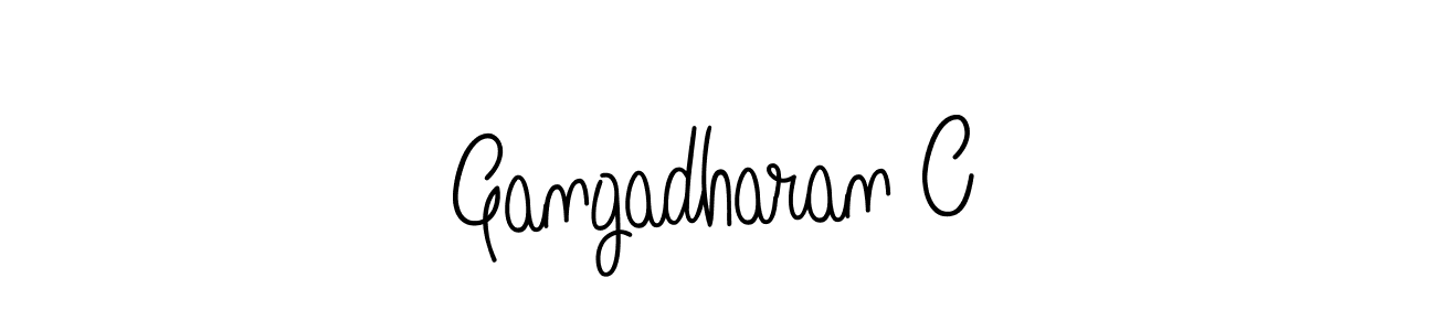 How to make Gangadharan C name signature. Use Angelique-Rose-font-FFP style for creating short signs online. This is the latest handwritten sign. Gangadharan C signature style 5 images and pictures png