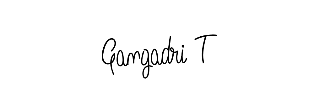 How to Draw Gangadri T signature style? Angelique-Rose-font-FFP is a latest design signature styles for name Gangadri T. Gangadri T signature style 5 images and pictures png