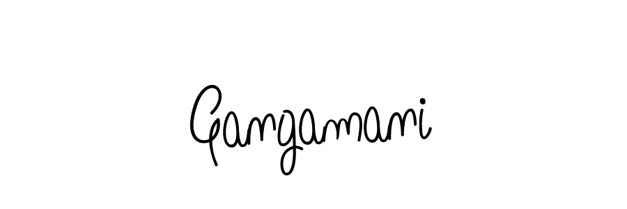 Use a signature maker to create a handwritten signature online. With this signature software, you can design (Angelique-Rose-font-FFP) your own signature for name Gangamani. Gangamani signature style 5 images and pictures png