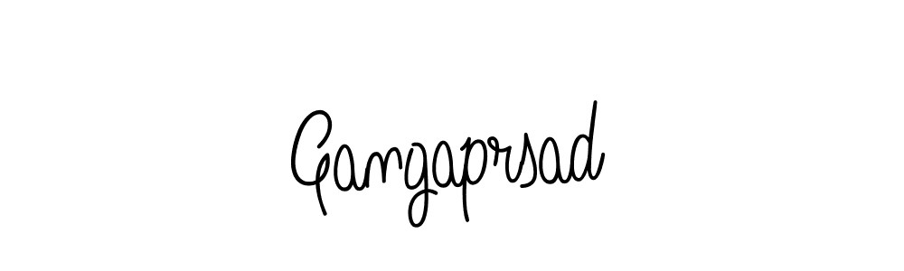 Design your own signature with our free online signature maker. With this signature software, you can create a handwritten (Angelique-Rose-font-FFP) signature for name Gangaprsad. Gangaprsad signature style 5 images and pictures png