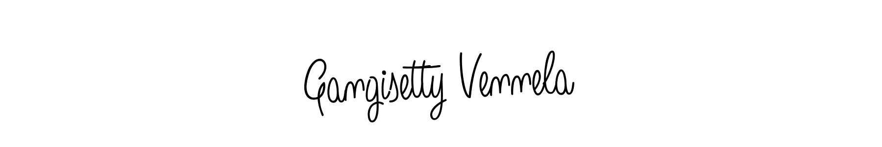 You should practise on your own different ways (Angelique-Rose-font-FFP) to write your name (Gangisetty Vennela) in signature. don't let someone else do it for you. Gangisetty Vennela signature style 5 images and pictures png