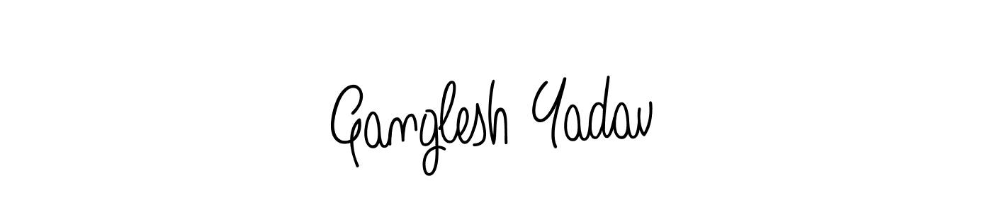 Angelique-Rose-font-FFP is a professional signature style that is perfect for those who want to add a touch of class to their signature. It is also a great choice for those who want to make their signature more unique. Get Ganglesh Yadav name to fancy signature for free. Ganglesh Yadav signature style 5 images and pictures png