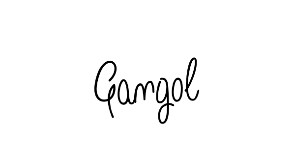 Design your own signature with our free online signature maker. With this signature software, you can create a handwritten (Angelique-Rose-font-FFP) signature for name Gangol. Gangol signature style 5 images and pictures png